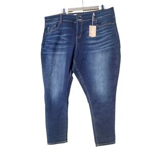 BKE Gabby Curvy Fit High Rise Ankle Skinny Jeans Dark Wash 38S NWT